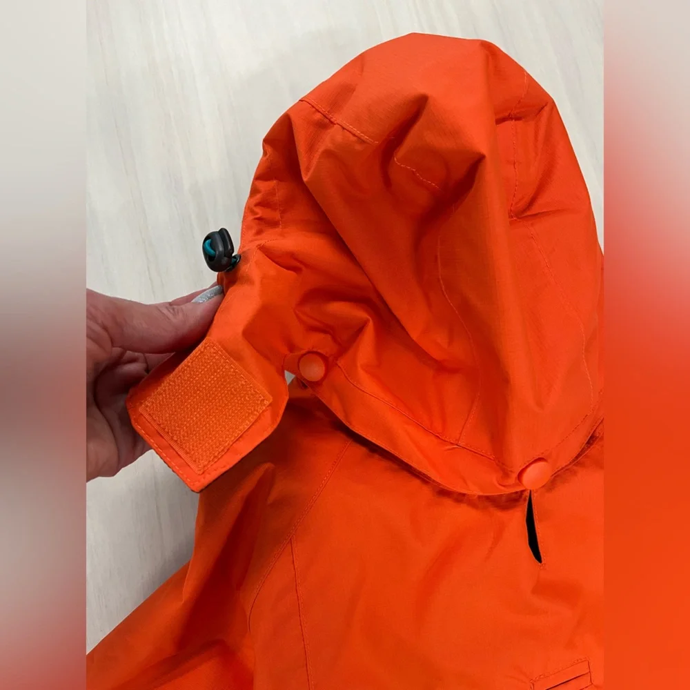ORVIS dog rain coat/ jacket. All-Season waterproof 3-in-1. Orange, black. M. NWT